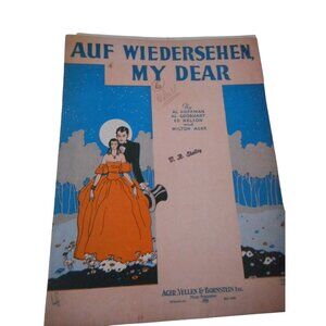 Vintage Sheet Music c 1932 Auf Wiedersehen my dear Piano voice